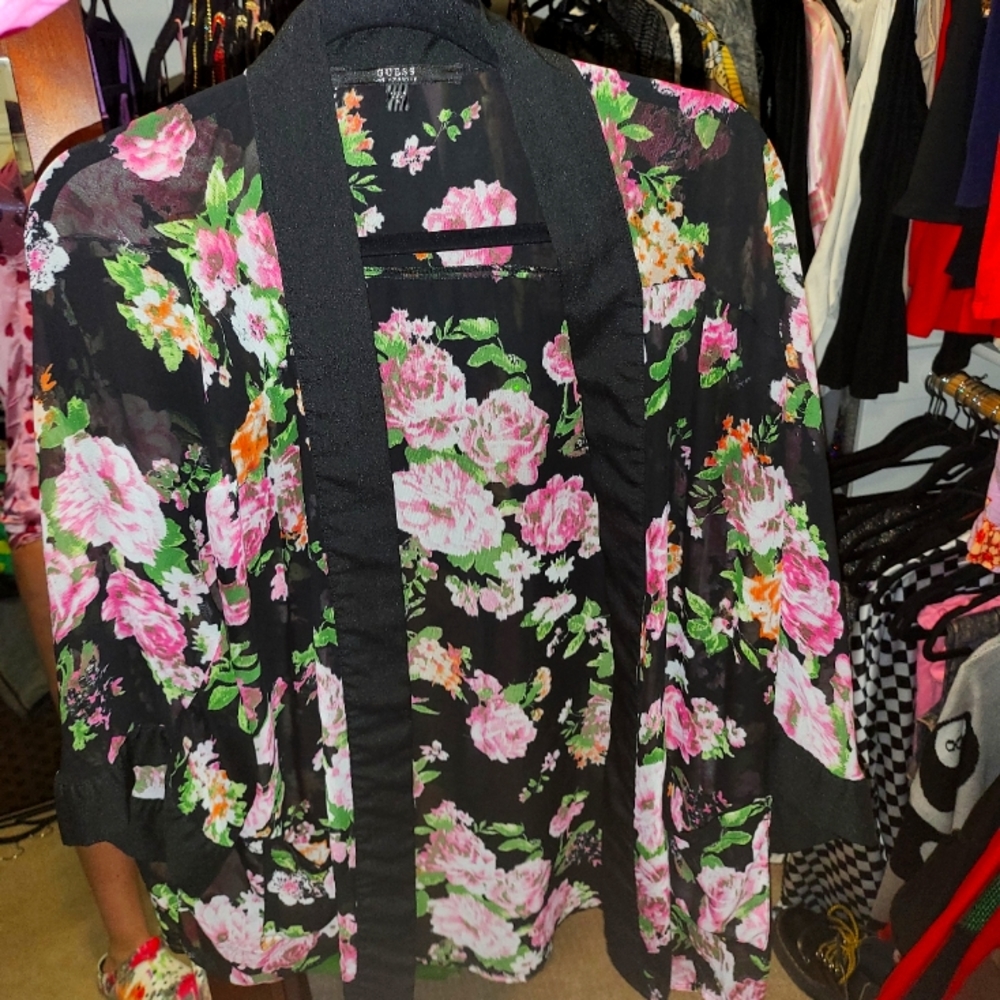 Guess floral short kimono